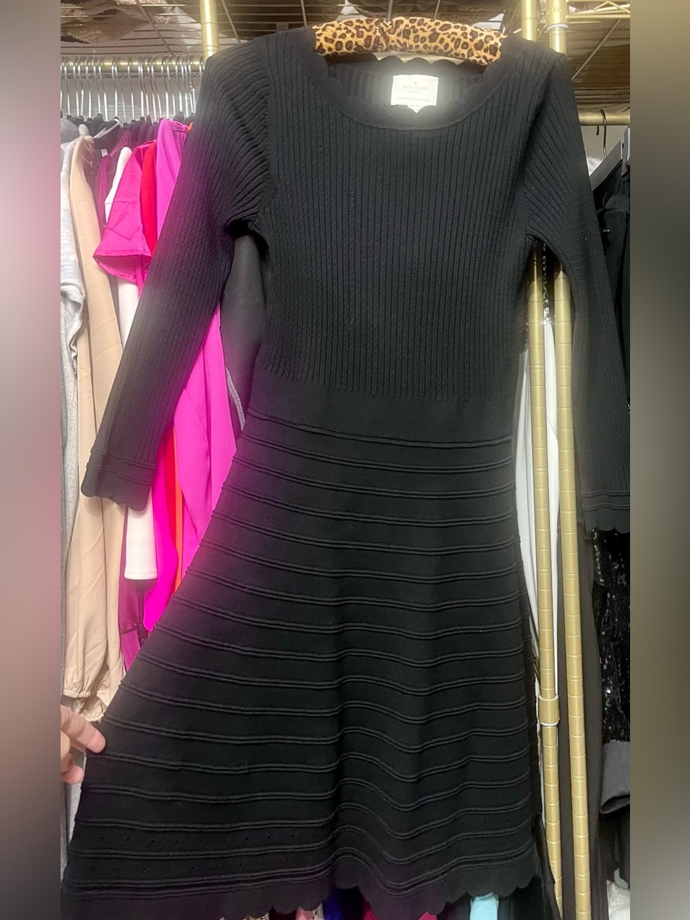 kate spade scalloped fit & flare knit dress Sz 8 Pd $349 - Picture 2 of 8